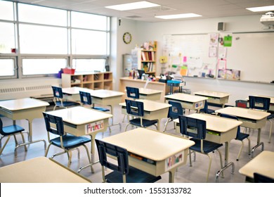 classroom of a daycare center without children and teacher - Shutterstock ID 1553133782