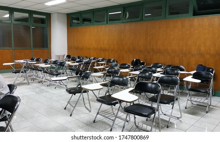 Classroom is empty because lockdown