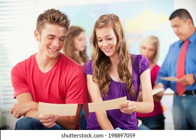 Classroom: Friends Get Together To Look At Report Cards