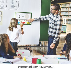 Classroom Learning Mathematics Students Study Concept