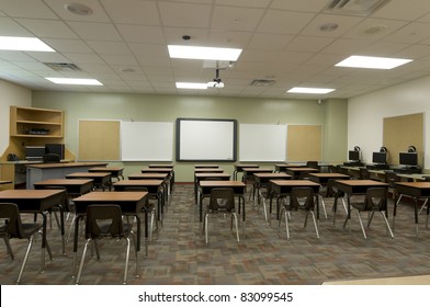 Classroom At Public Middle School