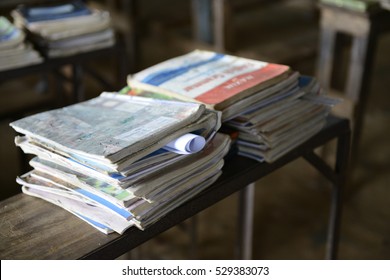 Classroom Scenery. Kallery Secondary School In Nepal.