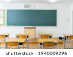 Classroom of the school without student and teacher