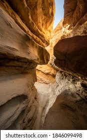 Claustrophobic Desert Canyon In Anza Borrego Desert State Park