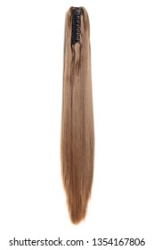 Claw Clip Straight Brown Synthetic Ponytail Hair Extensions