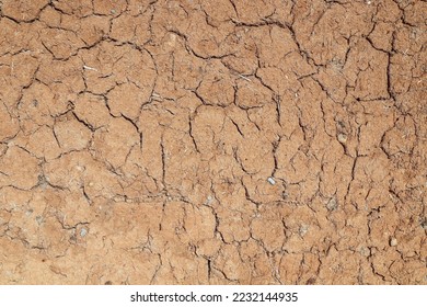 Clay adobe wall as background