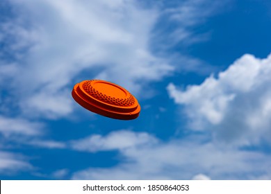 Clay disc target shooting on the blue sky , Clay pigeon targets