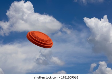 Clay Disc Target Shooting On The Blue Sky , Clay Pigeon Targets