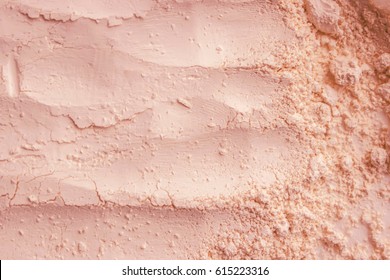 Clay Dry Powder Cosmetic Texture. 