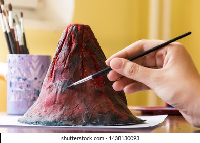 Clay Model Of Volcano, School Projects