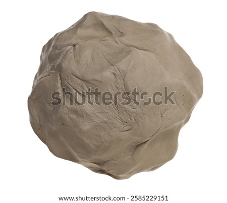 Clay modelling in shape ball, isolated on white