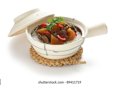 Clay Pot Beef Rice, Chinese Cuisine