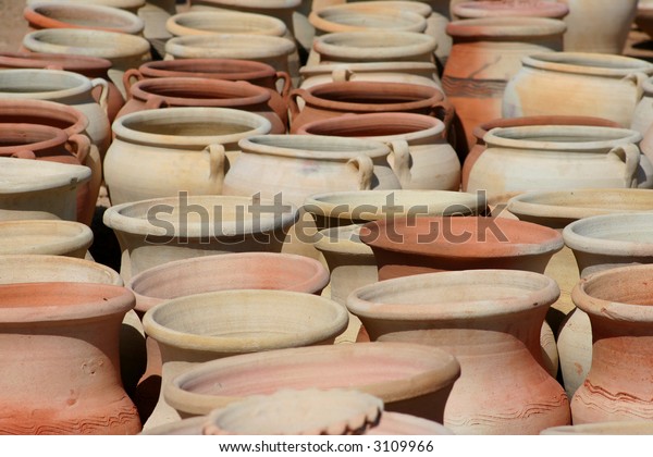 Clay Pots Israel Stock Photo (Edit Now) 3109966