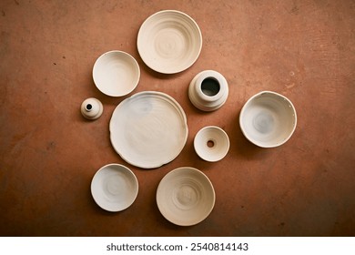 Clay pottery ceramic Products,The process of creating pottery. - Powered by Shutterstock