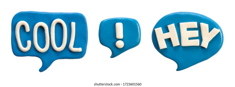 Clay putty, handmade plasticine emojis badge stickers set. Putty social media emoji pack.