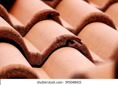 Clay Roof Tiles Close Up