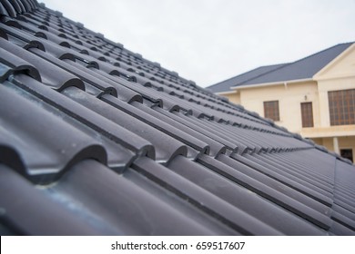 Clay Tile Installed On Roof Stock Photo 659517607 | Shutterstock