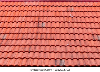 Clay tile roof at Thai temple pattern and background seamless