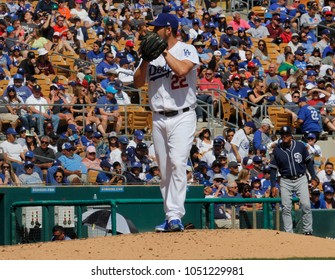 Clayton Kershaw Pitcher For The Los Angeles Dodgers At Camelback Ranch - Glendale In Phoenix, Arizona USA 3,18,2018.