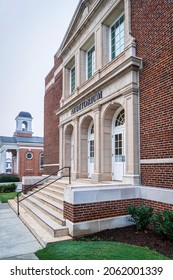 Clayton, North Carolina USA-10 20 2021: The Clayton Auditorium And Methodist Church.