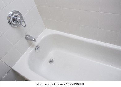 Clean bathroom modern  bath , bathtub , bathroom white hygiene clean modern style. Hotel real estate , luxury wellbeing style leisure and care.  - Shutterstock ID 1029830881