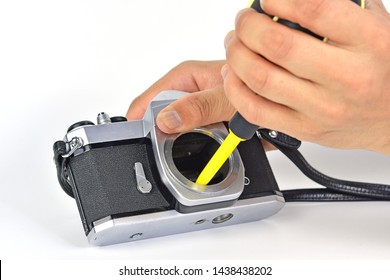 clean the camera sensor isolated on white background