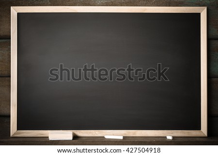 Clean chalk board for background. texture for educational or business background. black board for add text or graphic design.