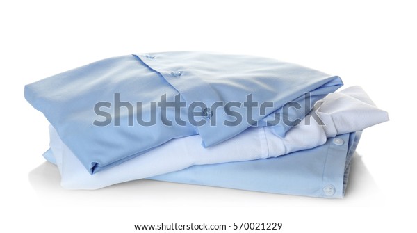 Clean Clothes Drycleaning On White Background Stock Photo Edit