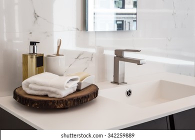 Clean contemporary bathroom sink