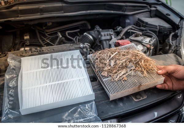 Clean Dirty Cabin Air Filter Car Stock Photo Edit Now 1128867368