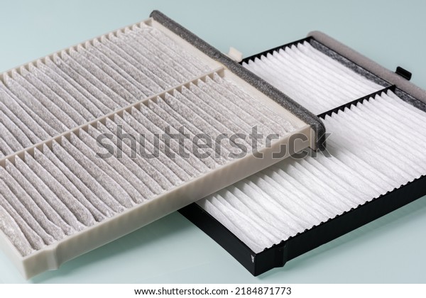 Clean and dirty cabin\
pollen air filter. 