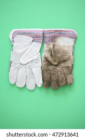 workin gloves by clean ones