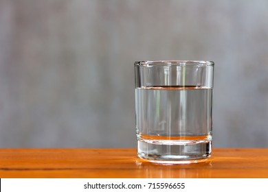 Clean Drinking Water In Glass On The Table.