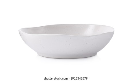 Clean Empty Ceramic Bowl Isolated On White