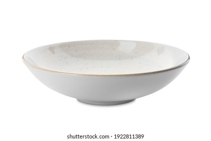 Clean Empty Ceramic Bowl Isolated On White