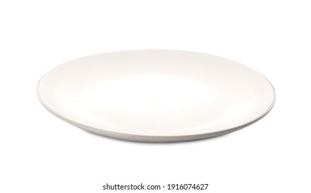 Clean Empty Ceramic Plate Isolated On White