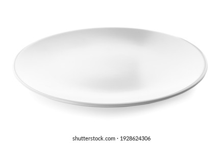 Clean Empty Ceramic Plate Isolated On White