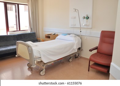 Clean Empty Hospital Room Ready For One Patient