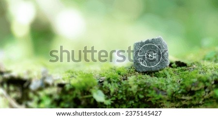 Clean energy,renewable energy, sustainable energy. Carbon reduction solution to limit climate change and global warming. Environmental protection. Sustainable energy source icon with natural view.