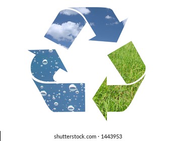 Clean environment - conceptual recycling symbol - Shutterstock ID 1443953
