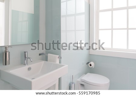 Clean and fresh bathroom with natural light