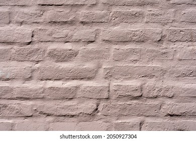 Clean, Freshly Painted, Tan, Generic, Brick Cinder Block Wall Background. Brown Collor Paintec