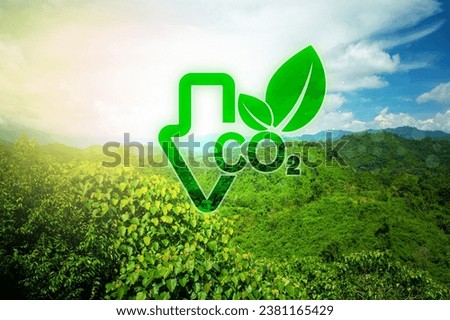 Clean and friendly environment concept emphasizing the reduction of CO2 emissions. Highlights efforts towards a carbon-neutral future for a healthier planet.