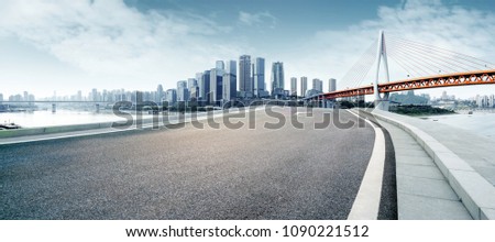 Clean highway leading to the city's financial district