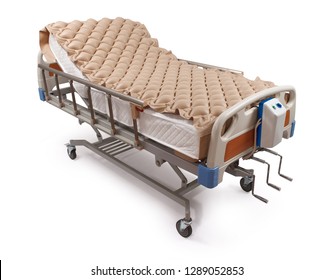 Clean Hospital Bed With Air Mattress - Clipping Path