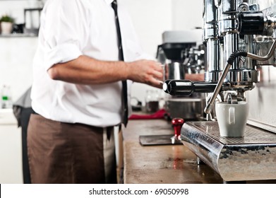 Clean Image Of Coffee Station In A Cafe