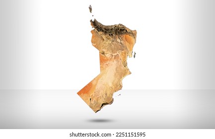 Clean Isolated Map Of Oman, 8k, high resolution, earth image, detailed, background, 3D illustration - Shutterstock ID 2251151595