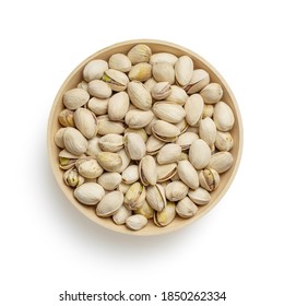 Clean Isolated Pistachios Plate On White Background For Scene Generator