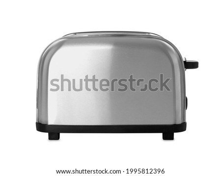 Clean modern electric toaster isolated on white