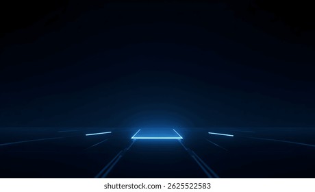 A clean and modern sci-fi themed background featuring soft blue light accents and a simple grid layout. Designed with subtle digital details on a dark base, this wallpaper is perfect for gamers or tec